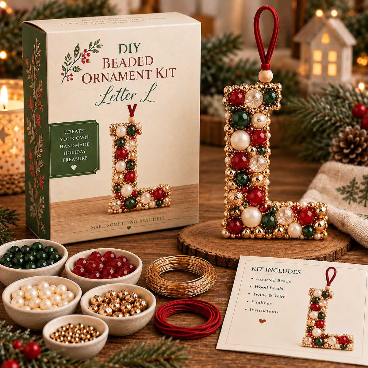 TopSpire® DIY Christmas Letter Bead Ornament Kit