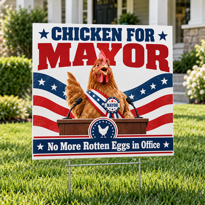 Funny Animal Election Yard Signs – Hilarious Political Humor Lawn Decor