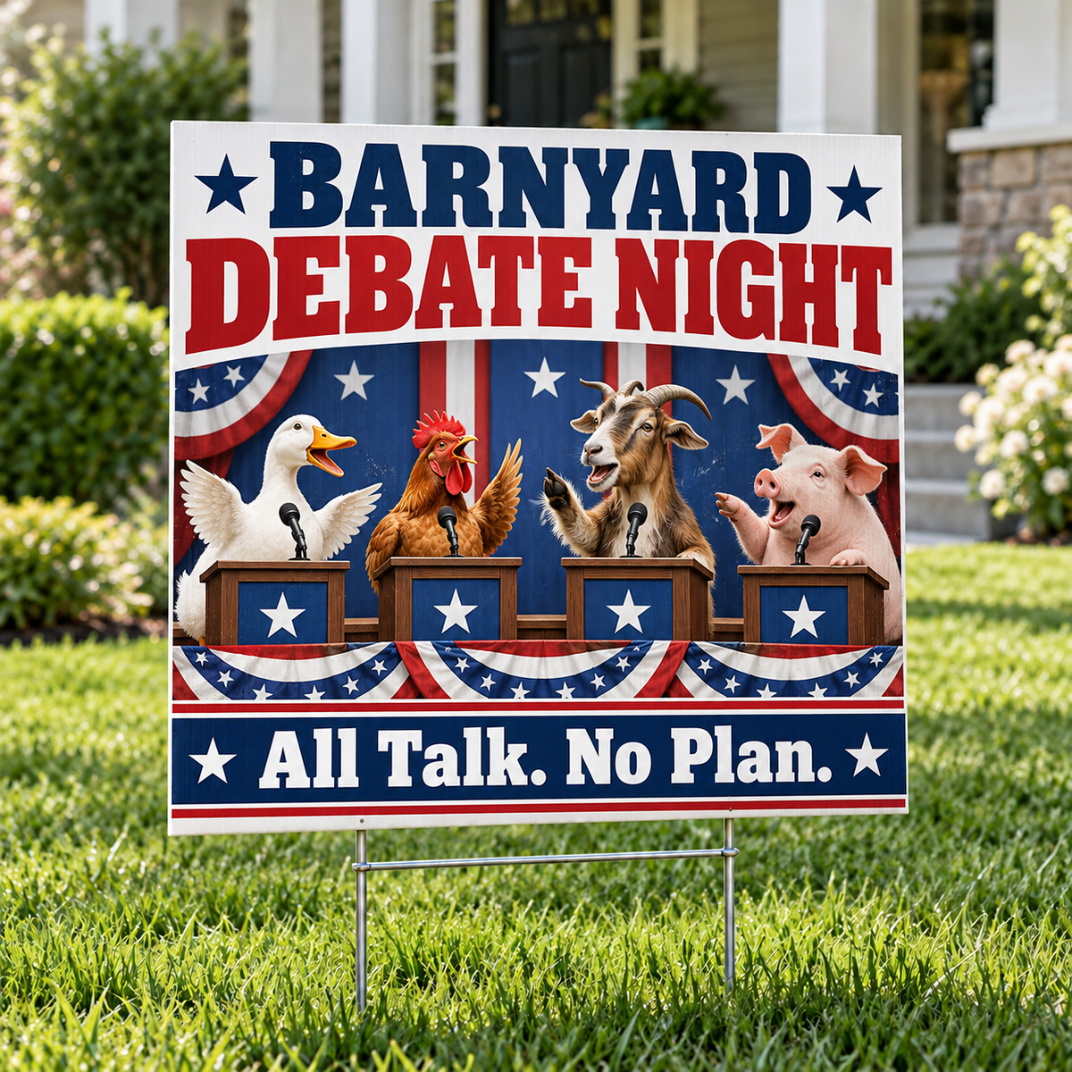 Funny Animal Election Yard Signs – Hilarious Political Humor Lawn Decor