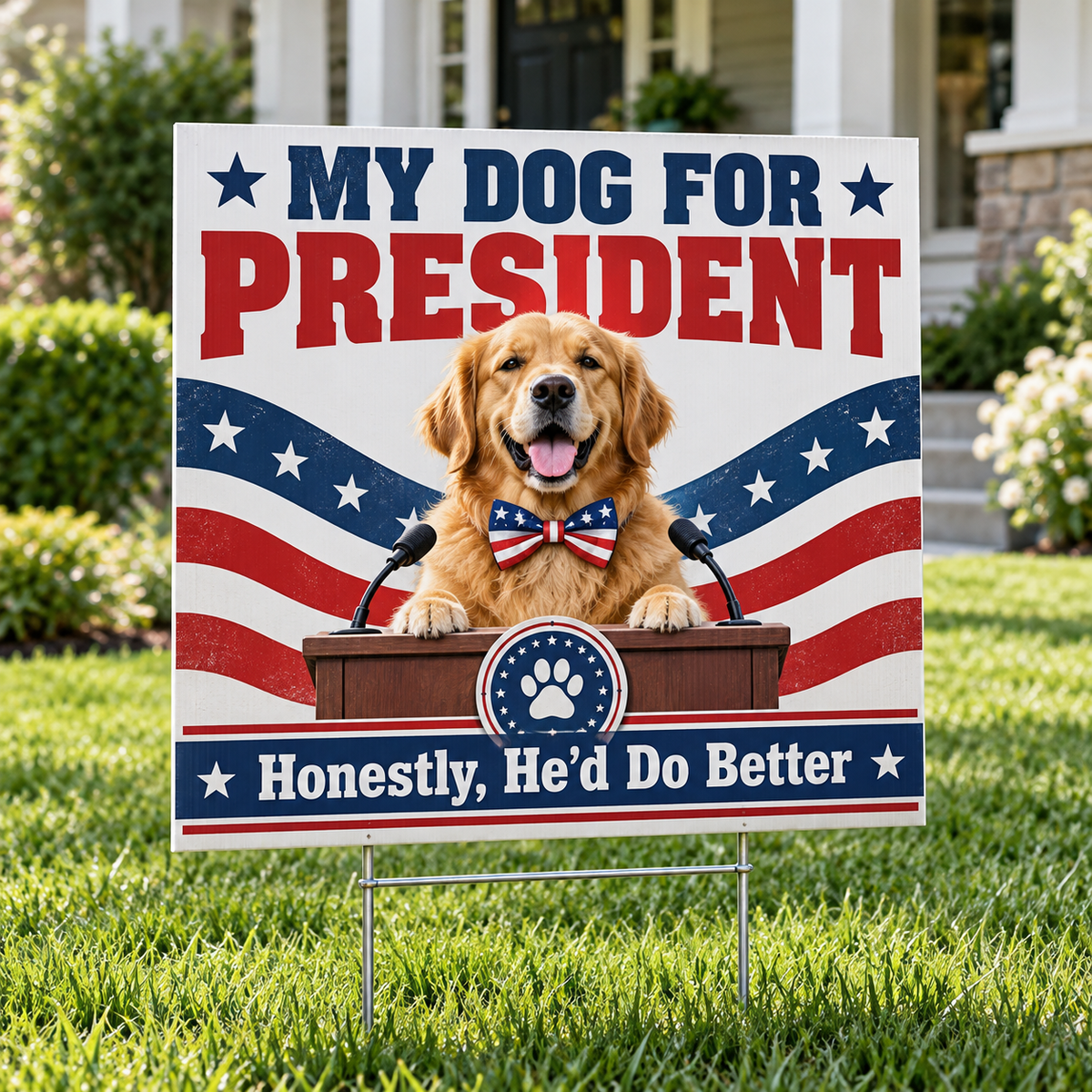 Funny Animal Election Yard Signs – Hilarious Political Humor Lawn Decor