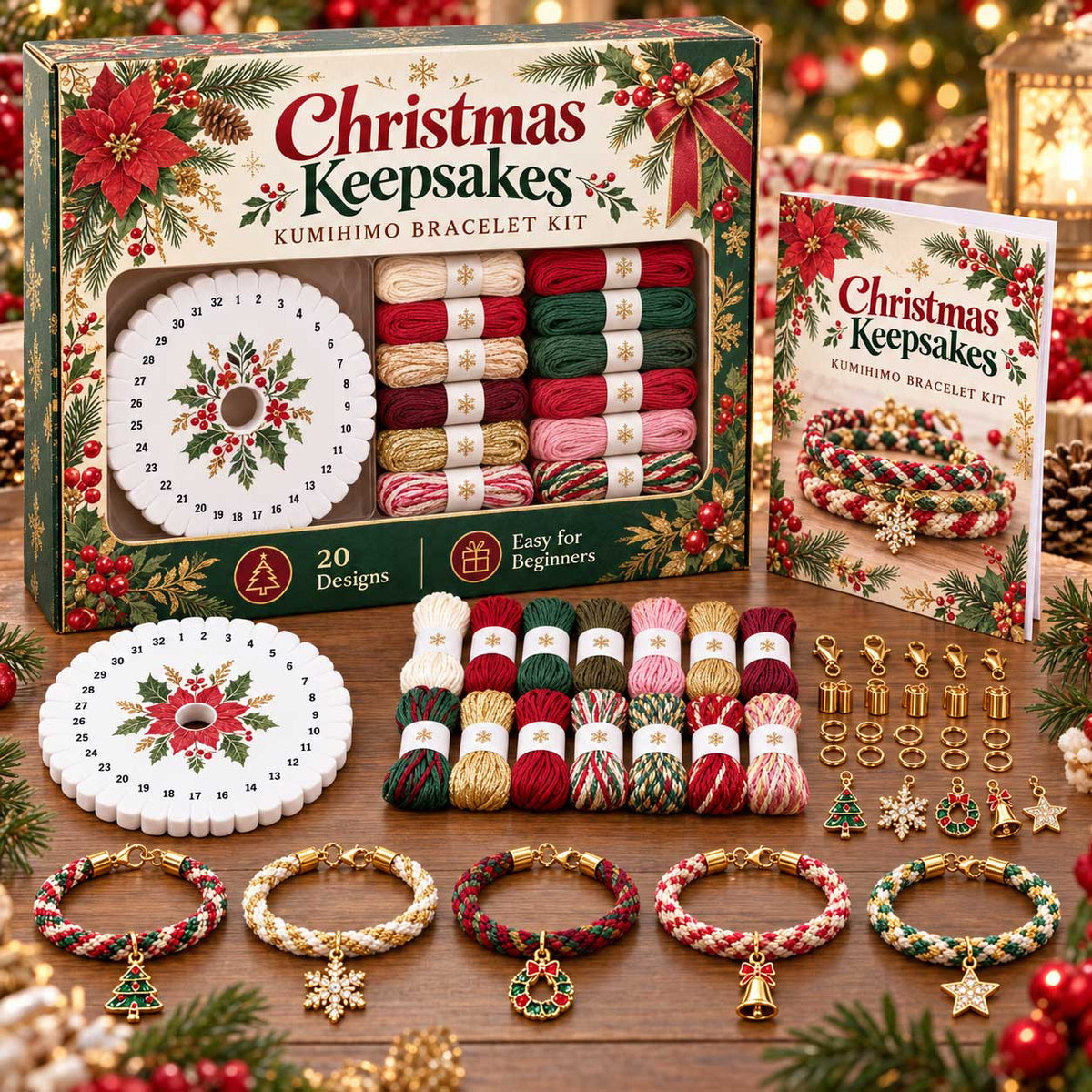 Christmas Keepsakes Kumihimo Bracelet Kit