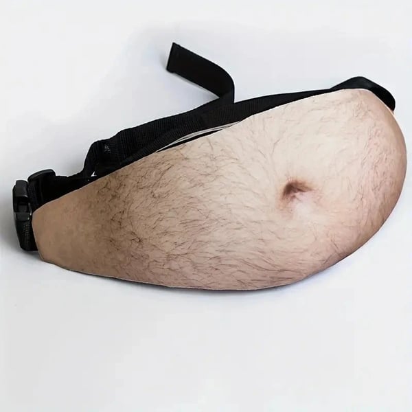 Funny Fake Beer‑Belly Fanny Pack