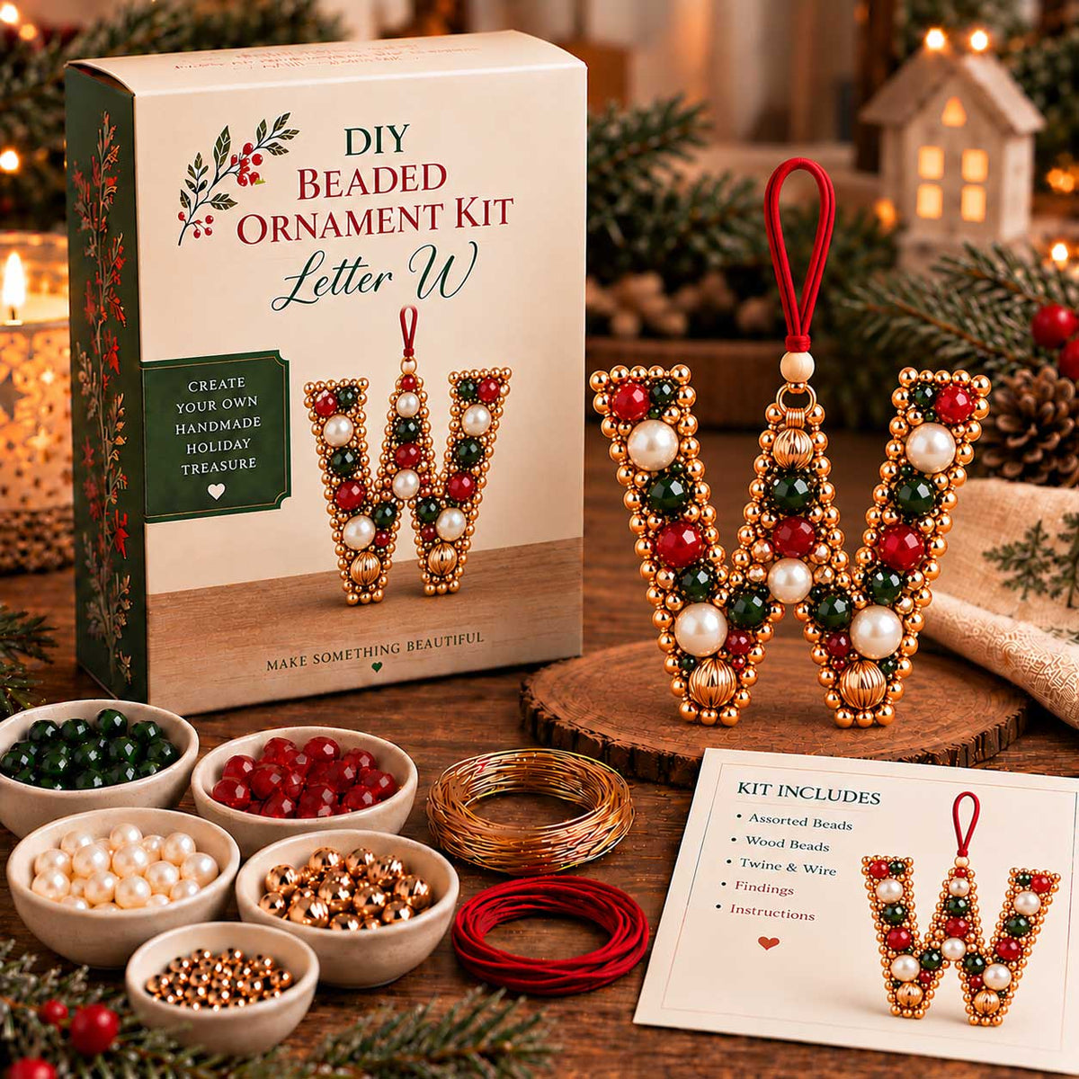TopSpire® DIY Christmas Letter Bead Ornament Kit
