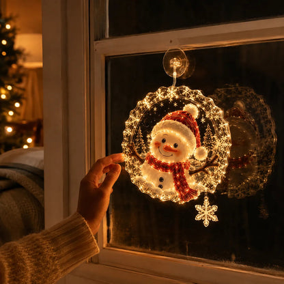 ✨Last Day 50% OFF🎄Lighted Christmas Window Decoration with Suction Cup– 8 Warm LED Festive Designs✨