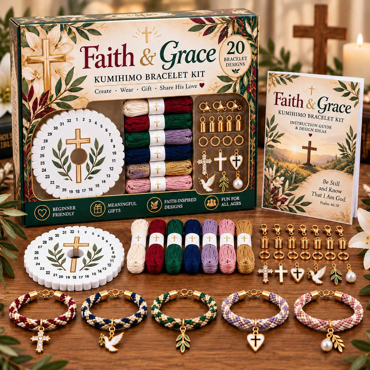 Faith and Grace Kumihimo Bracelet Kit