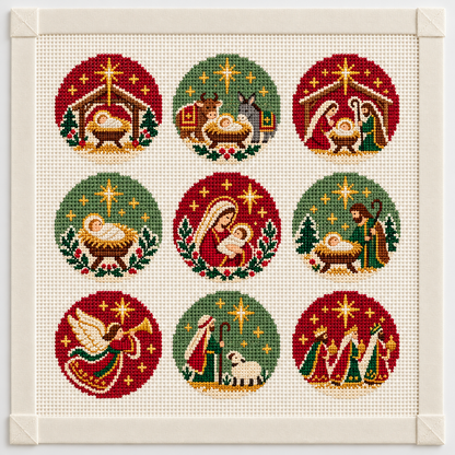 TopSpire® Mini Christmas Nativity Needlepoint Ornaments Kit – kynhold.com
