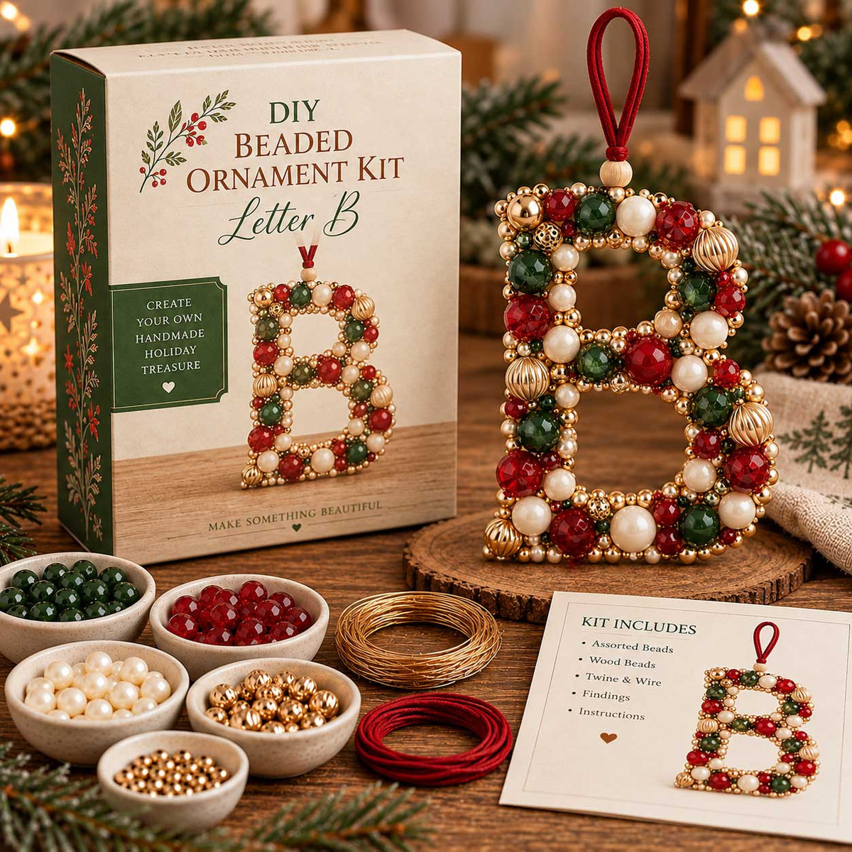 TopSpire® DIY Christmas Letter Bead Ornament Kit