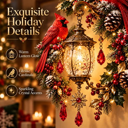 🐦 49% OFF | Cardinal Christmas Lantern Wall Decor – Bring a Warm Holiday Welcome Home 🎄