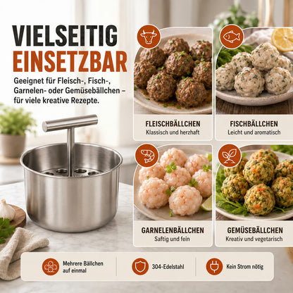 Edelstahl-Fleischbällchenformer mit 6 oder 12 Öffnungen