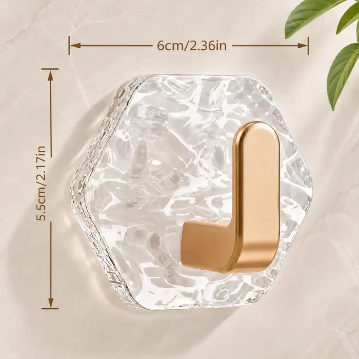 🔥Buy More Save More🔥Heavy-Duty Plastic Self-Adhesive Hexagonal Ripple Hooks, 10/20-Pack