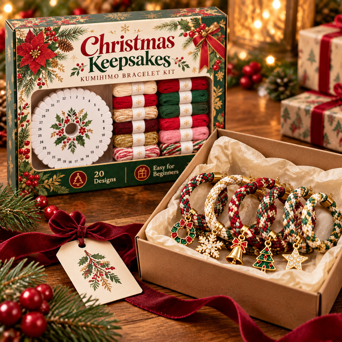 TopSpire® Christmas Kumihimo Bracelet Kit