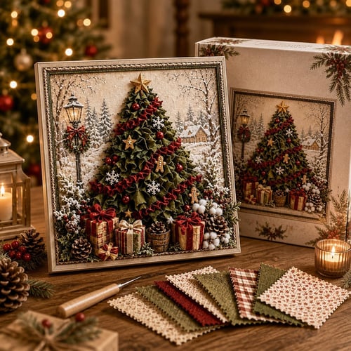 🎁🎅3D Christmas Fabric Stamping Set