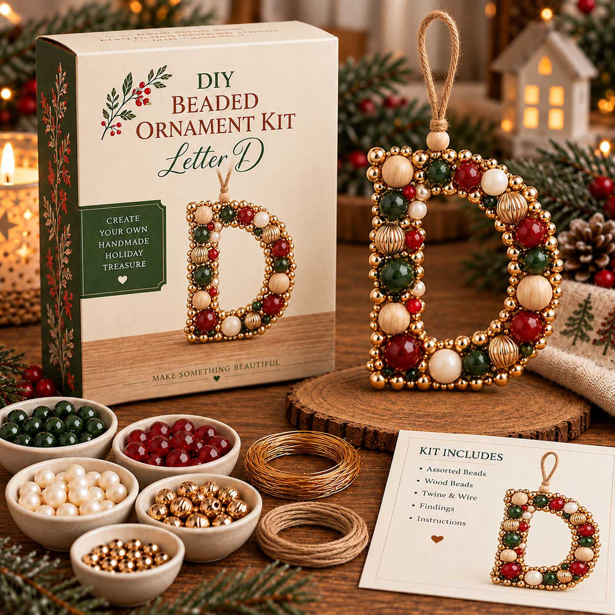 TopSpire® DIY Christmas Letter Bead Ornament Kit