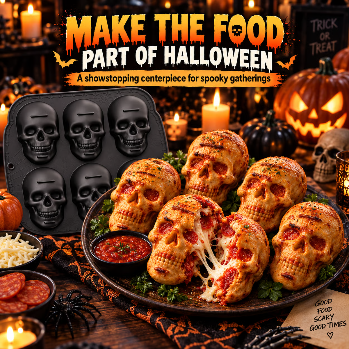 ✨ 60,000+ Sold - 💀SkullBite™ 6-Cavity 3D Skull Silicone Mold