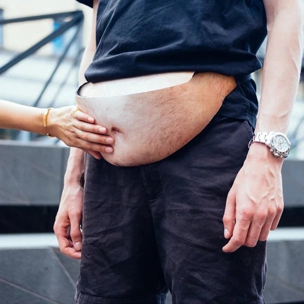 Funny Fake Beer‑Belly Fanny Pack