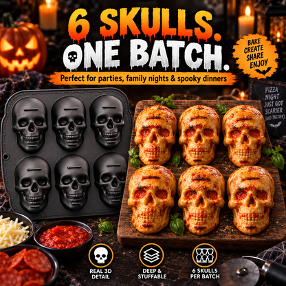 ✨ 60,000+ Sold - 💀SkullBite™ 6-Cavity 3D Skull Silicone Mold