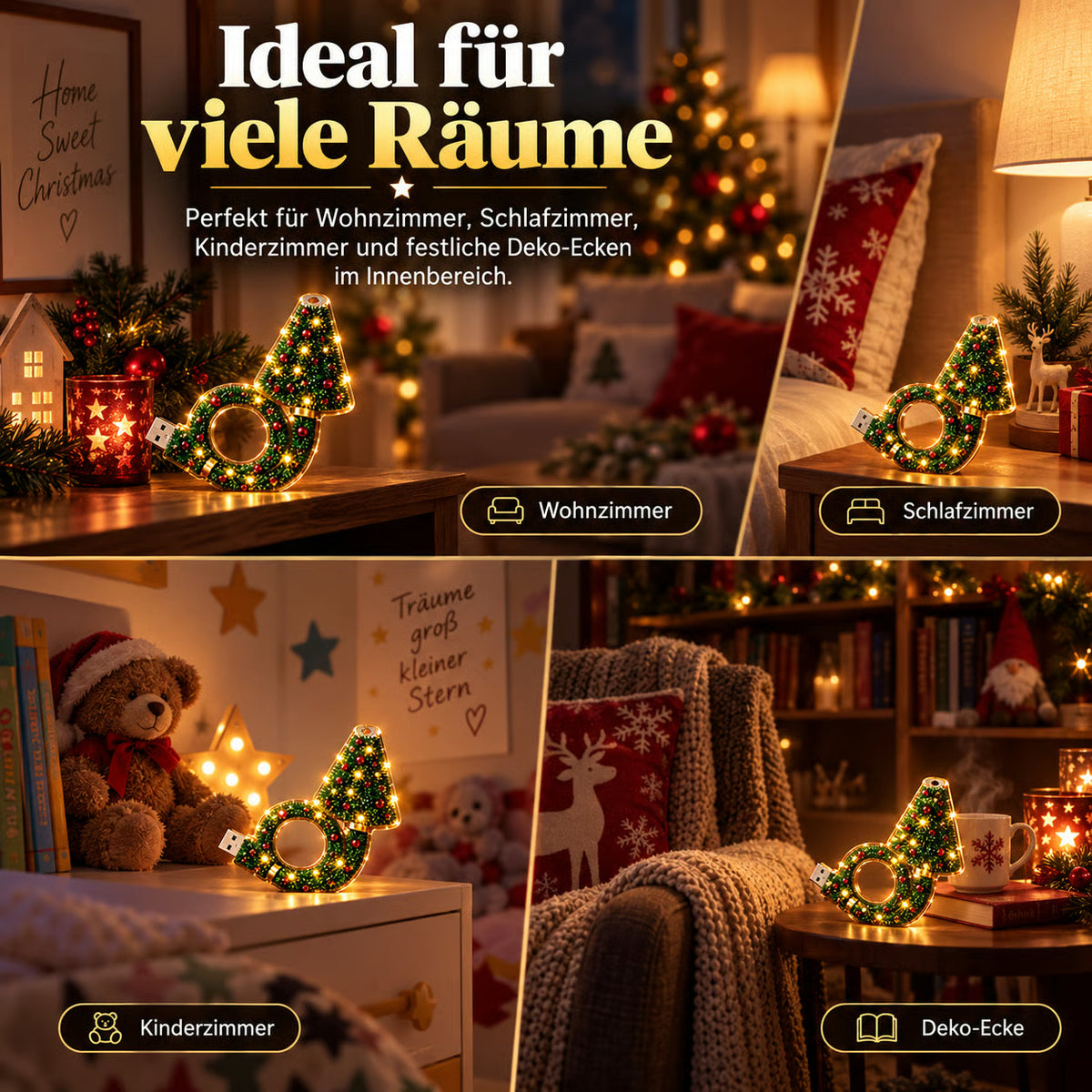 🎄 Weihnachts-Projektor mit LED-Beleuchtung