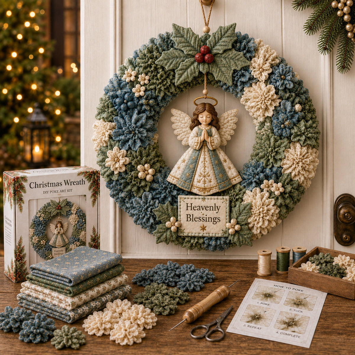 🔥49% Off Last Day 🔥 3D Fabric Poke Wreath DIY Kit