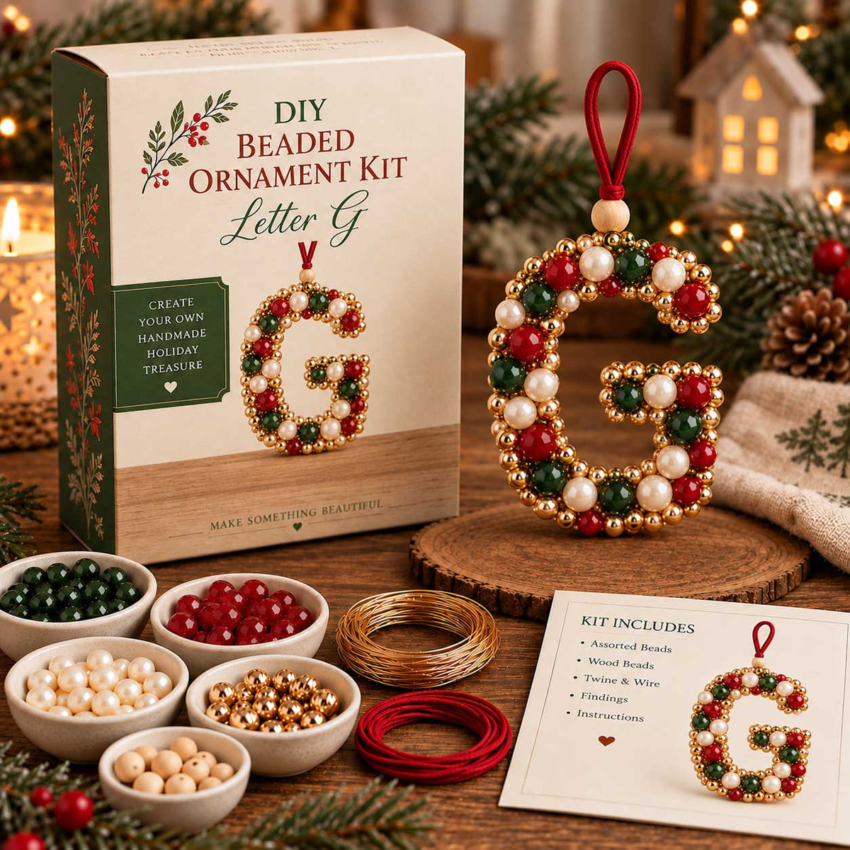 TopSpire® DIY Christmas Letter Bead Ornament Kit