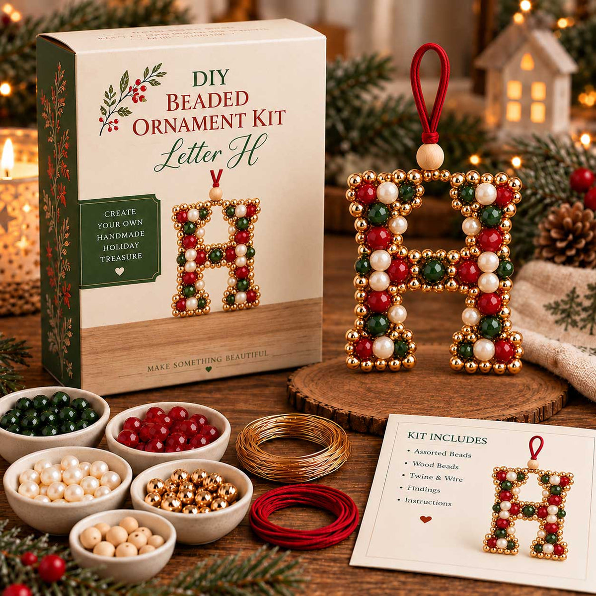 TopSpire® DIY Christmas Letter Bead Ornament Kit