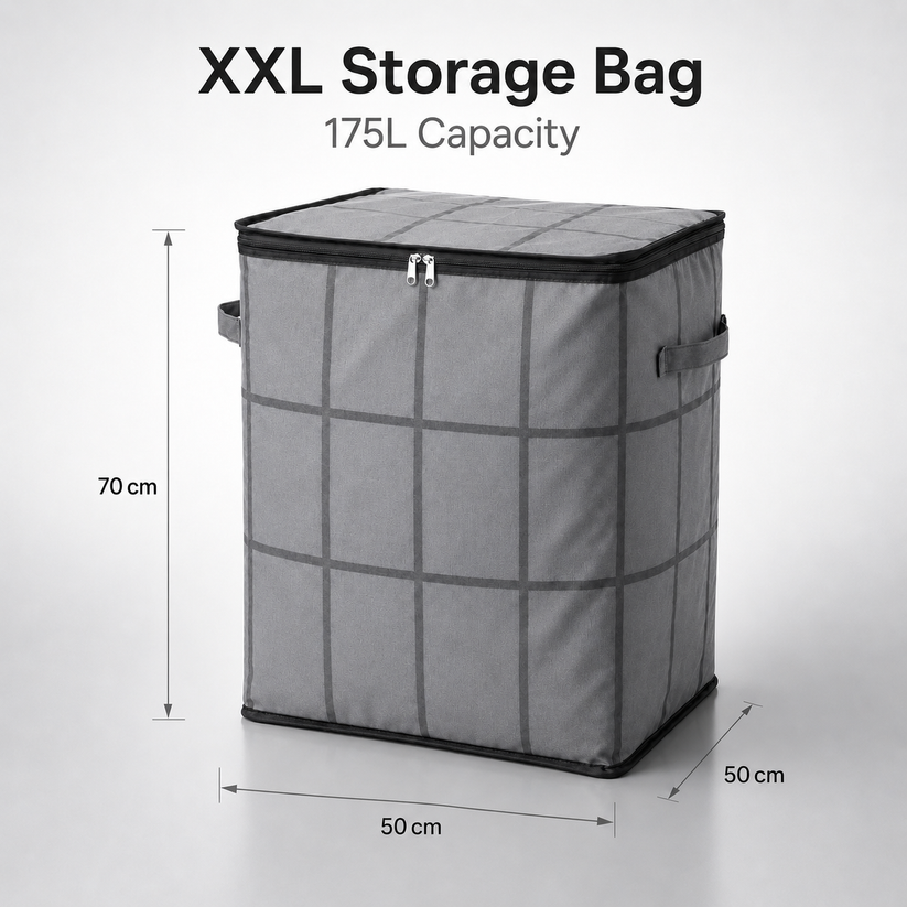 Foldable Storage Bag with Reinforced Handles