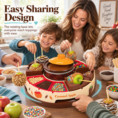 🍎 Caramel Apple Decorating Station with Heated Melting Pot