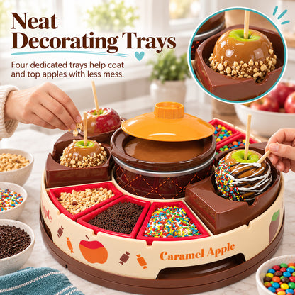 🍎 Caramel Apple Decorating Station with Heated Melting Pot