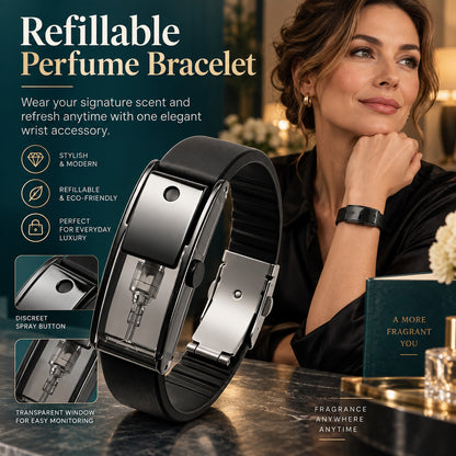Refillable Fragrance Atomizer Bracelet