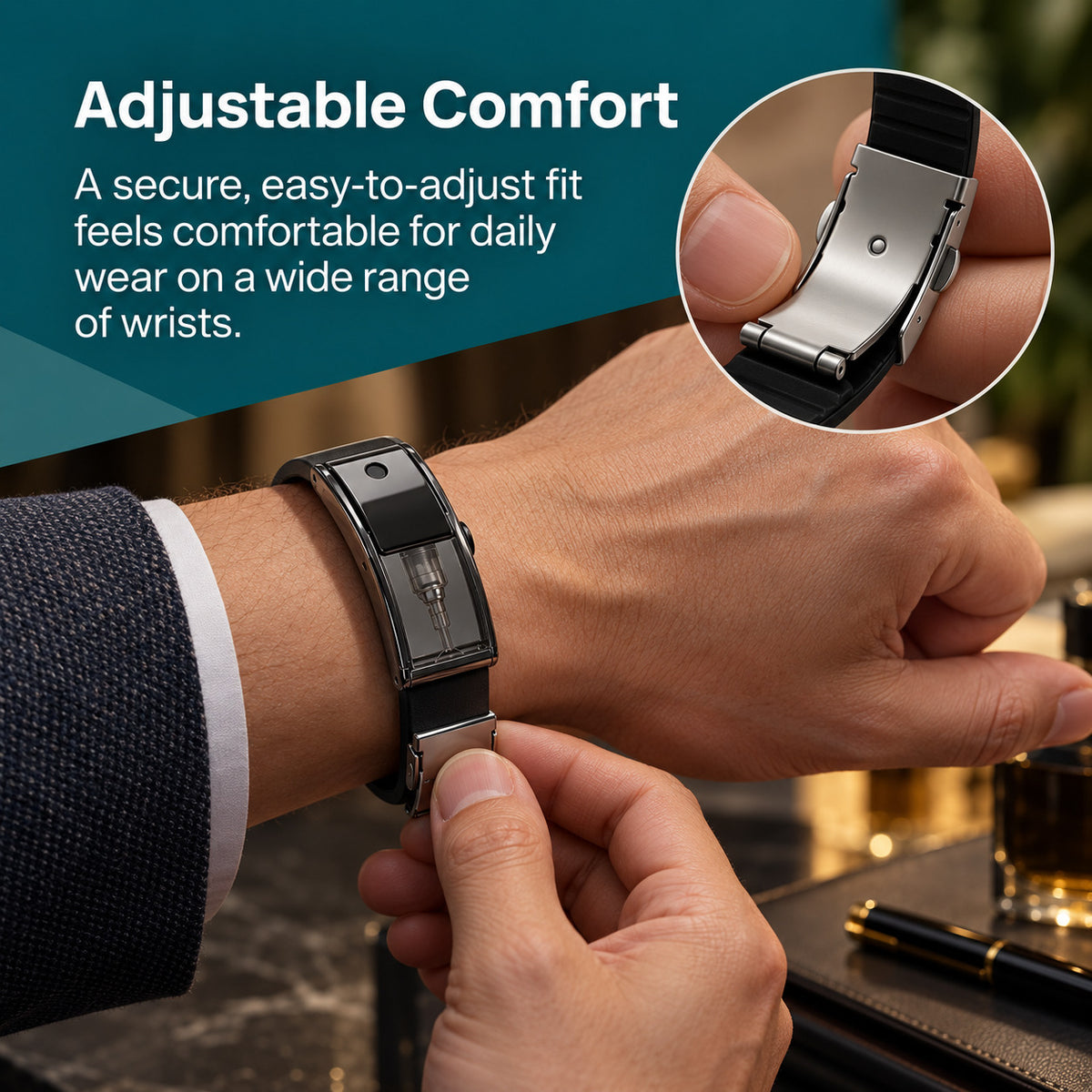 Refillable Fragrance Atomizer Bracelet