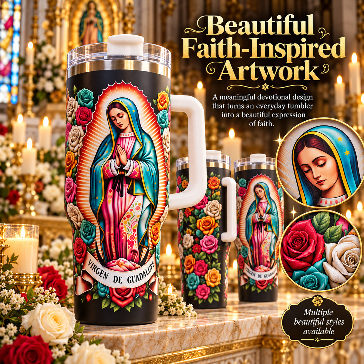 Our Lady of Guadalupe 40oz insulated tumbler - image 1