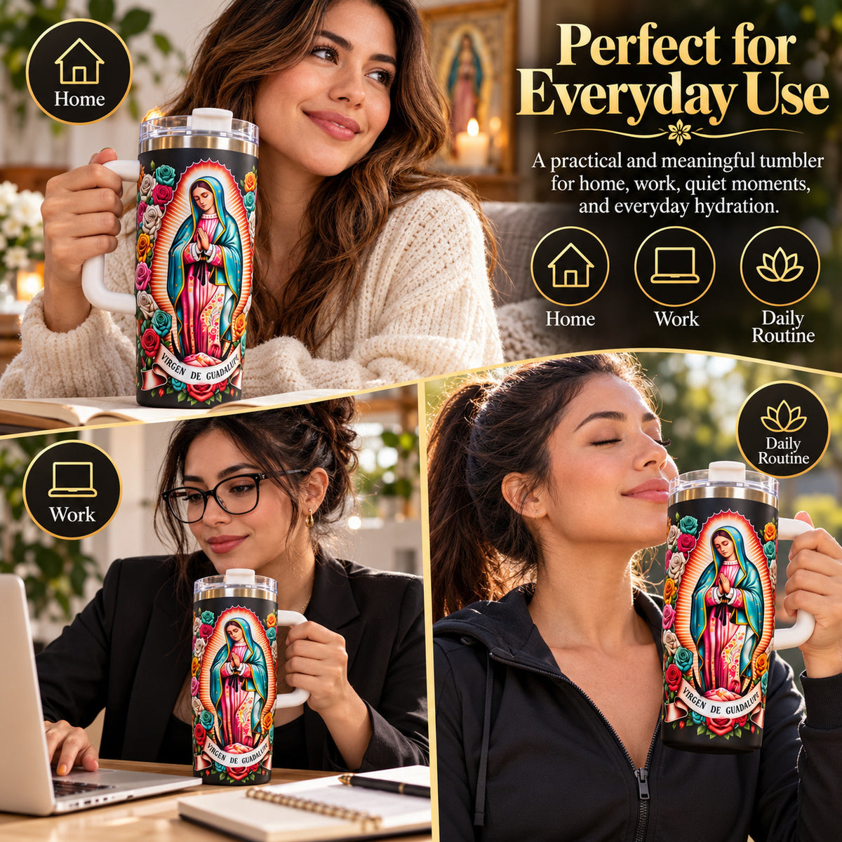 Our Lady of Guadalupe 40oz insulated tumbler - image 3