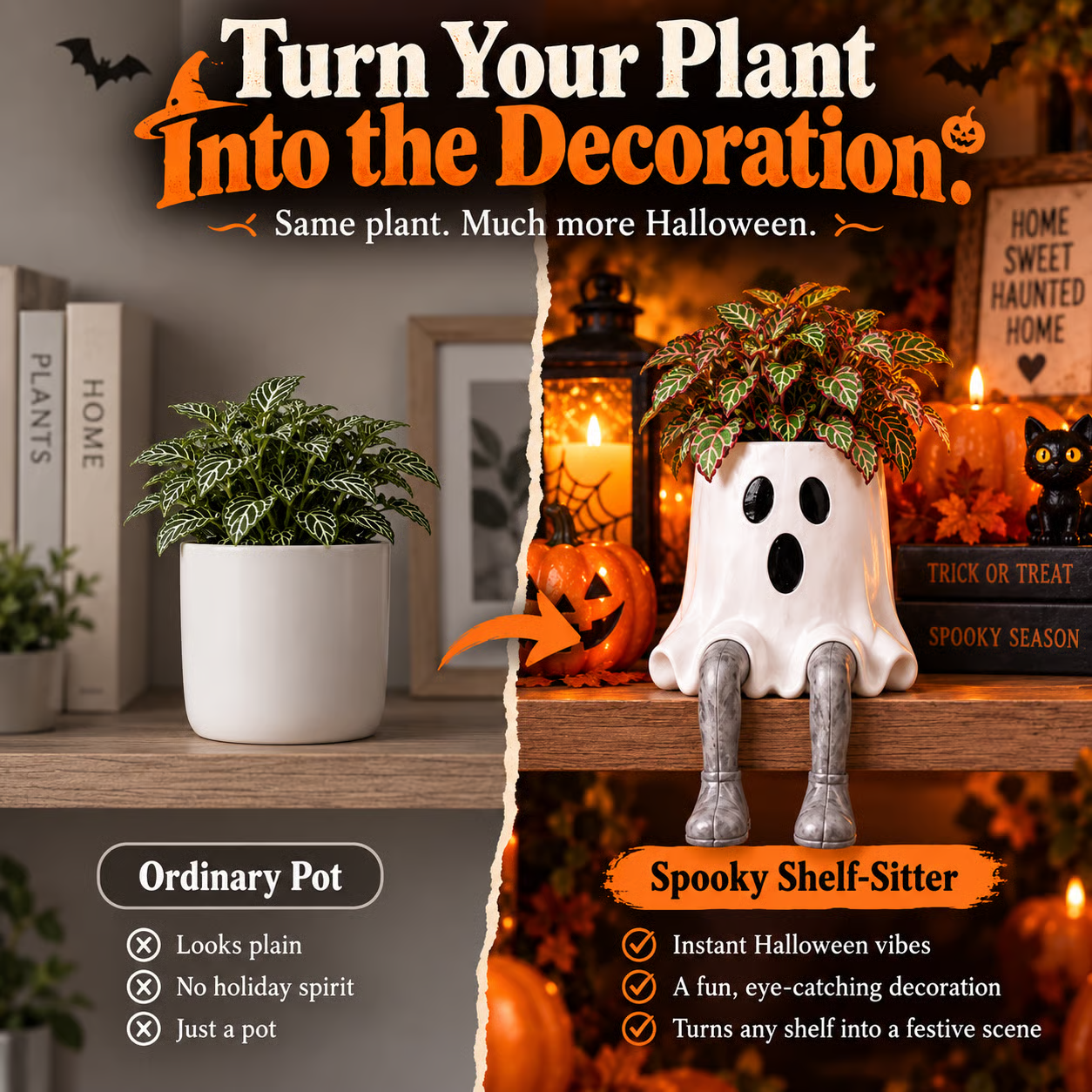 ✨ 60,000+ Sold - SpookPerch™ Halloween Dangling-Leg Planter