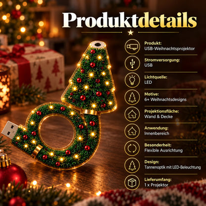🎄 Weihnachts-Projektor mit LED-Beleuchtung