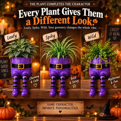 ✨ 60,000+ Sold - SpookPerch™ Halloween Dangling-Leg Planter