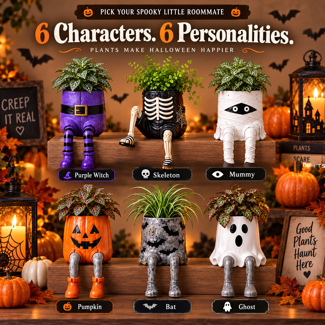 ✨ 60,000+ Sold - SpookPerch™ Halloween Dangling-Leg Planter