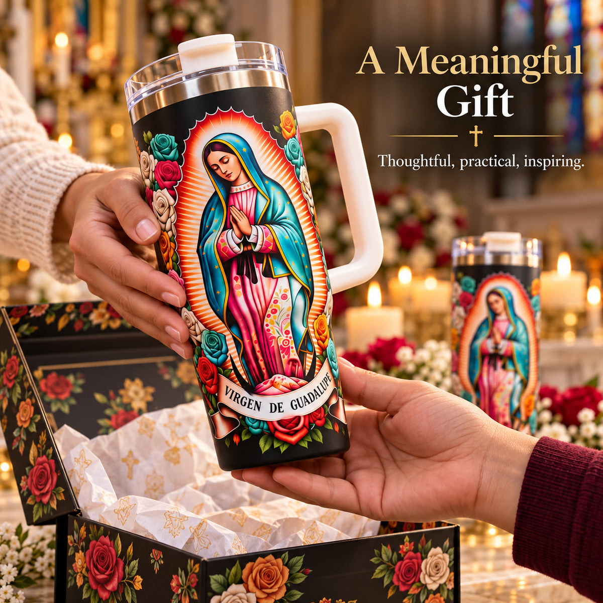 Our Lady of Guadalupe 40oz insulated tumbler - image 8