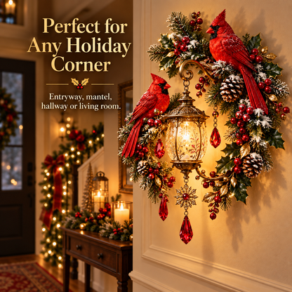 🐦 49% OFF | Cardinal Christmas Lantern Wall Decor – Bring a Warm Holiday Welcome Home 🎄