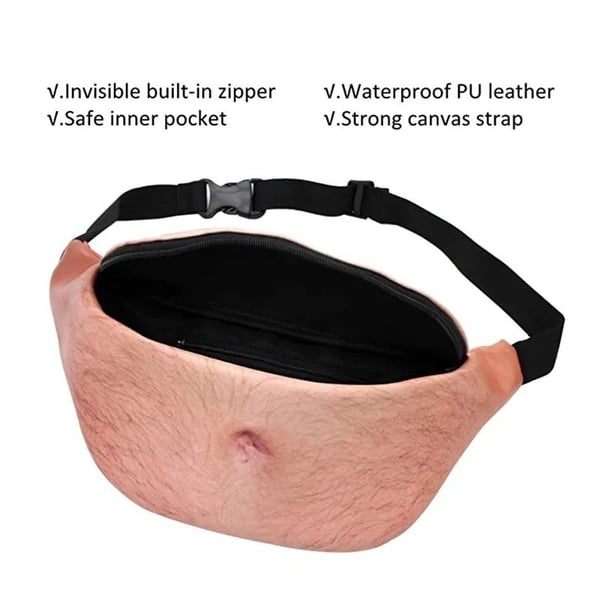 Funny Fake Beer‑Belly Fanny Pack