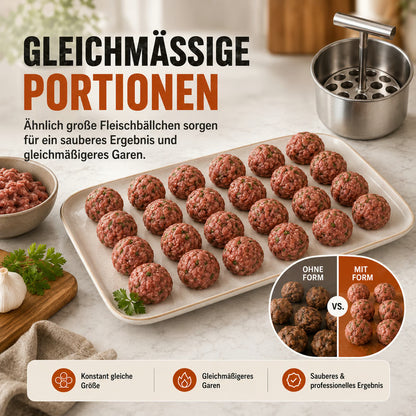 Edelstahl-Fleischbällchenformer mit 6 oder 12 Öffnungen