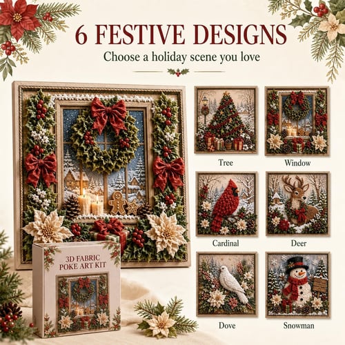 🎁🎅3D Christmas Fabric Stamping Set