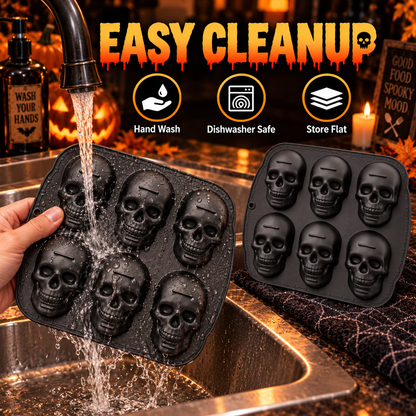 ✨ 60,000+ Sold - 💀SkullBite™ 6-Cavity 3D Skull Silicone Mold