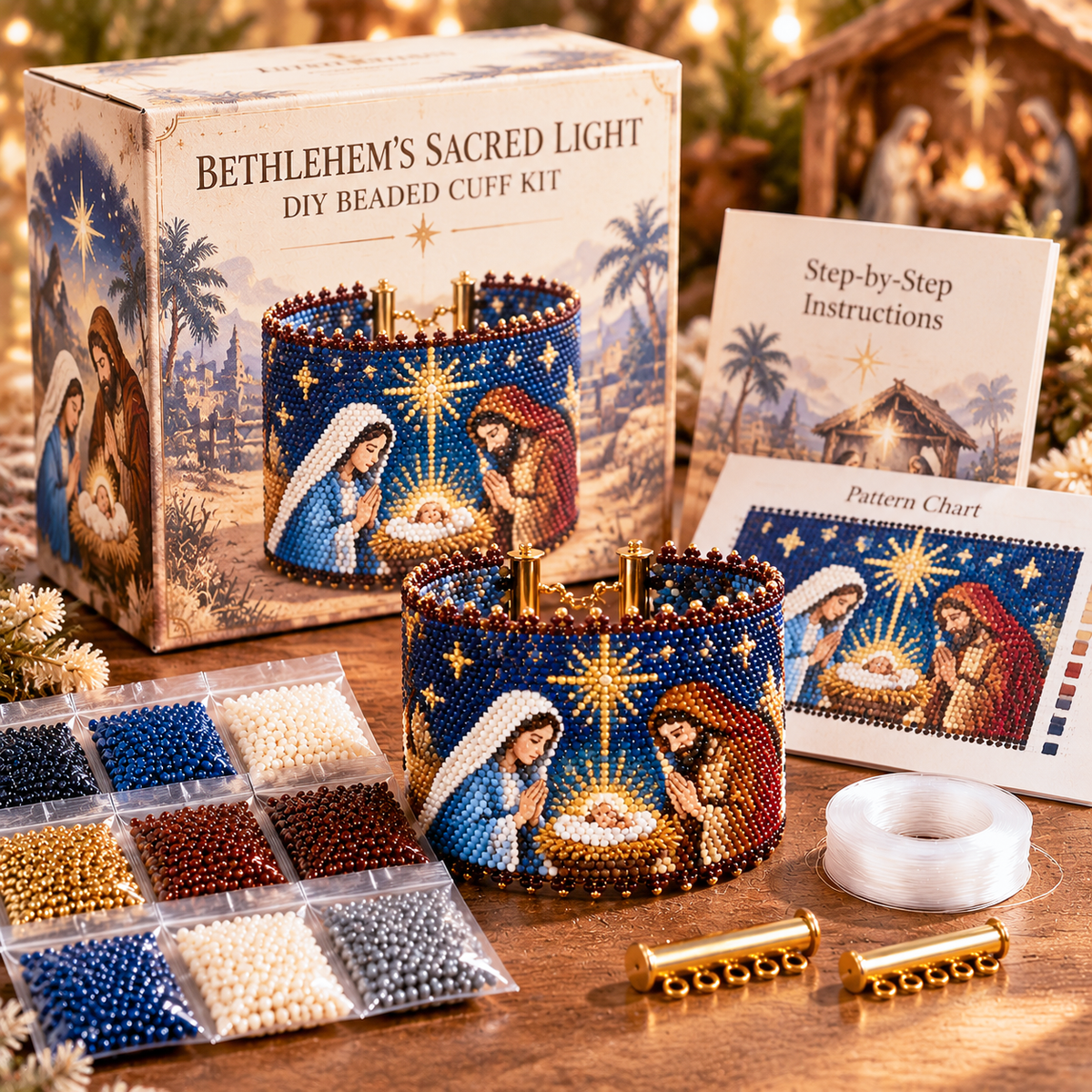 TopSpire® Bethlehem's Sacred Light DIY Beaded Cuff Kit