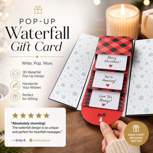 🥳2026 HOT SALE🥳💞50K+ SOLD! 🎁Creative Christmas Waterfall Gift Card Booklet