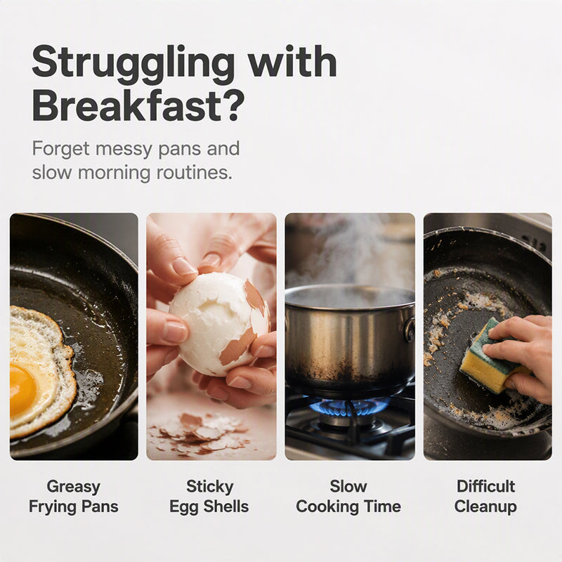 🍳BUY 1 GET 1 FREE + 50% OFF! 🥚Microwave Egg Poacher with Lid & Handle