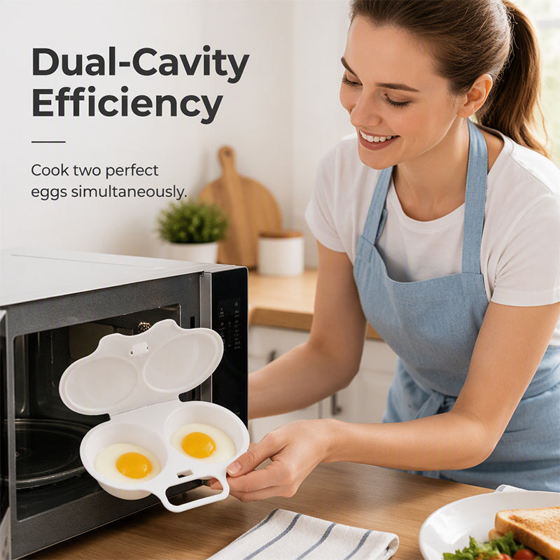 🍳BUY 1 GET 1 FREE + 50% OFF! 🥚Microwave Egg Poacher with Lid & Handle