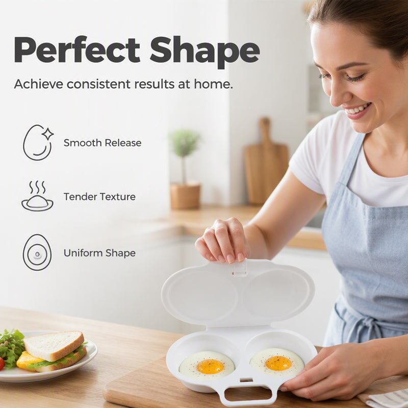 🍳BUY 1 GET 1 FREE + 50% OFF! 🥚Microwave Egg Poacher with Lid & Handle