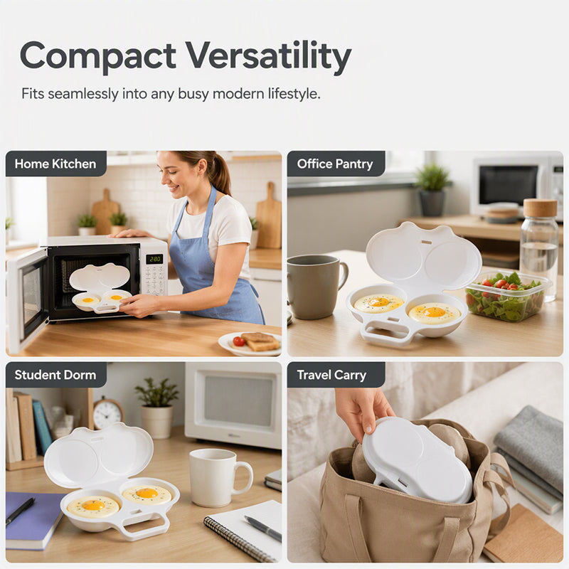 🍳BUY 1 GET 1 FREE + 50% OFF! 🥚Microwave Egg Poacher with Lid & Handle